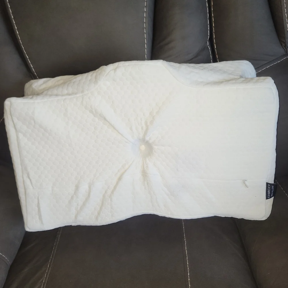 White and Gray Neck Pillow
